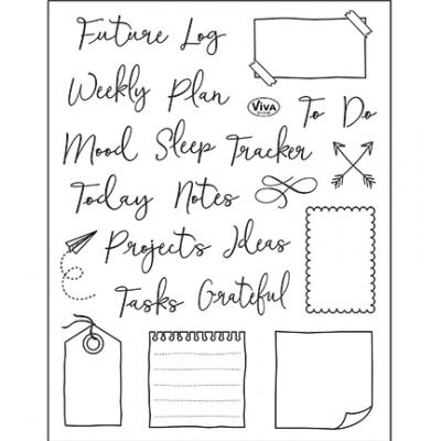 Viva Decor Clear Stamps - Bujo/Kalender Notes, Tracker & Co.